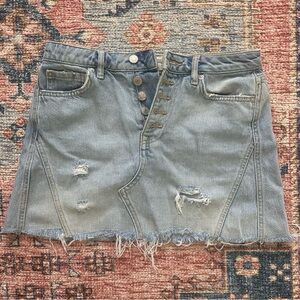 Free People Denim Mini Skirt